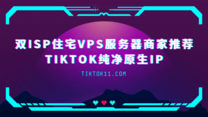 2025双ISP住宅VPS服务器商家推荐，TikTok纯净原生IP-TikTok11